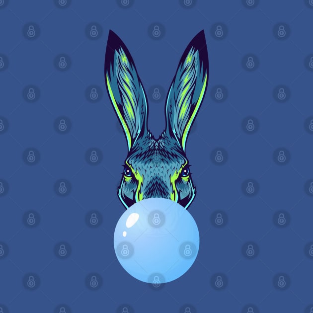 Blue Bubblegum Rabbit by 1001Kites