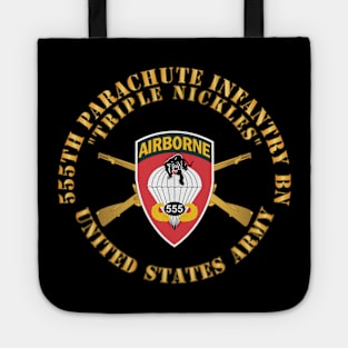 555th Infantry Parachute Bn SSI - Triple Nickles w Br X 300 Tote