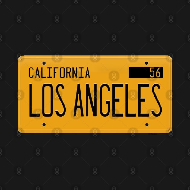 Los Angeles California Yellow License Plate by hotroddude