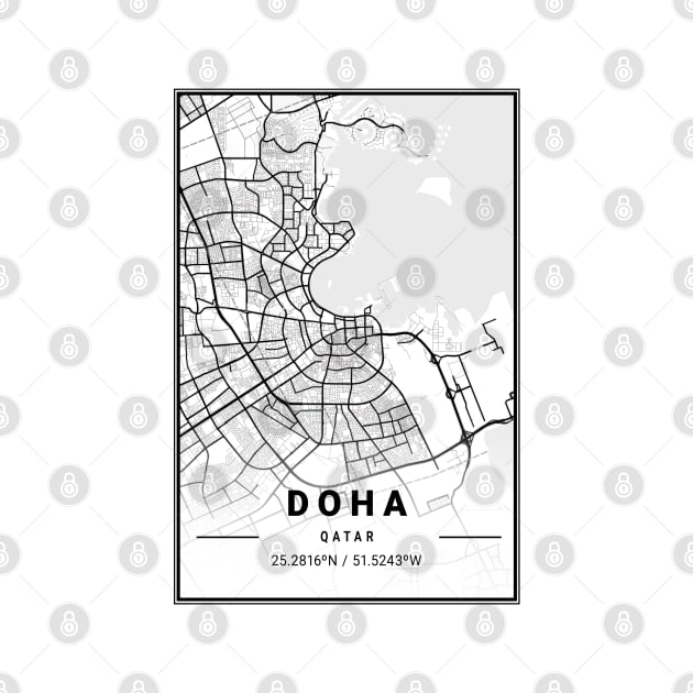 Doha Light City Map by tienstencil