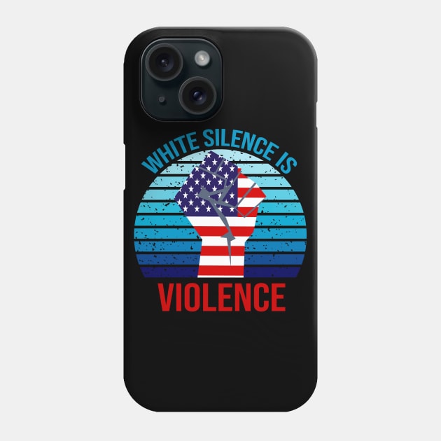 White Silence is Violence Phone Case by DragonTees