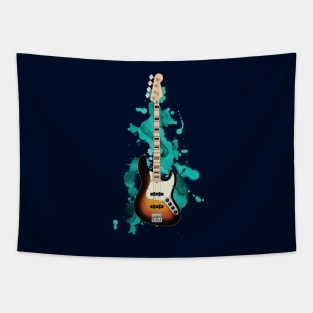 J-style Bass Guitar Sunburst Color Tapestry