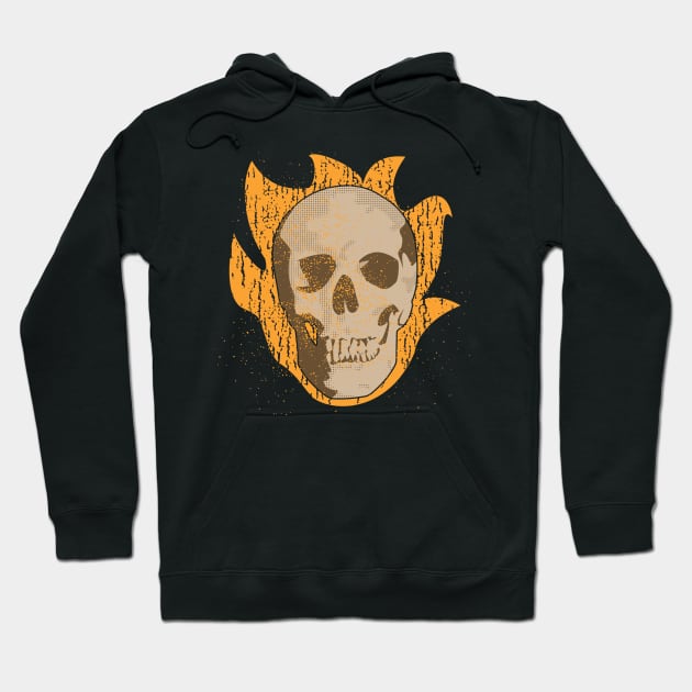 FLAMING SKULL HOODIE