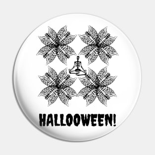 Skeleton Halloween Design Pin