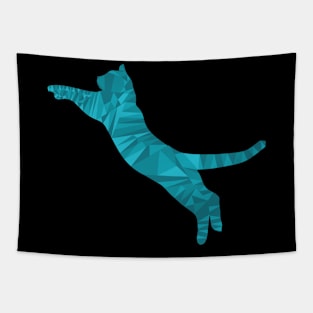 Cat-Abstract Triangle Tapestry