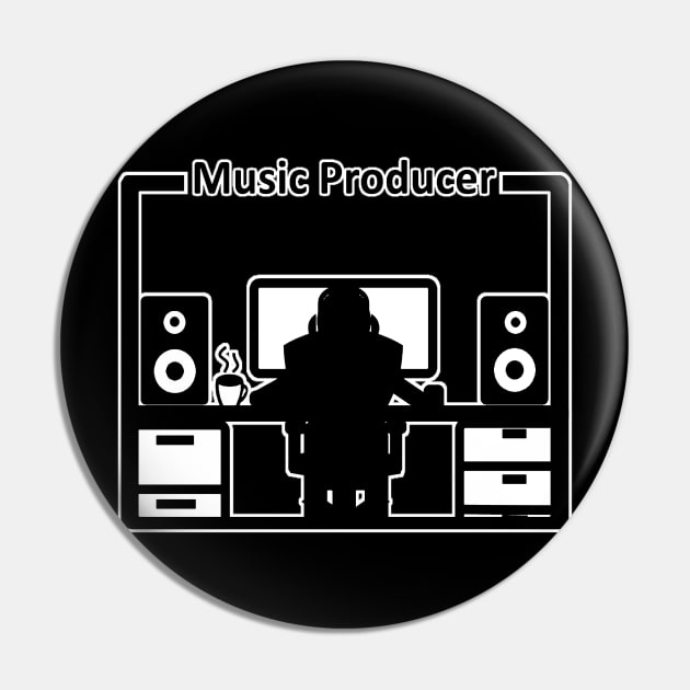 Electronic Music Producer - Beatmaker Pin by Mewzeek_T