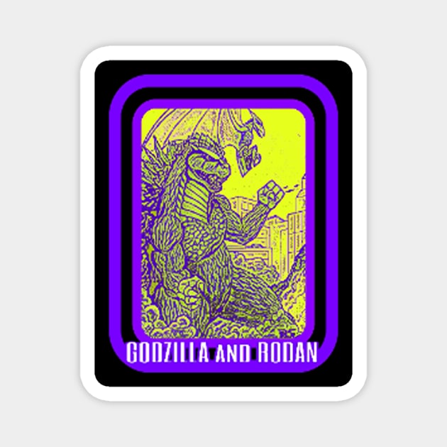 GODZILLA and RODAN Magnet by Robzilla2000