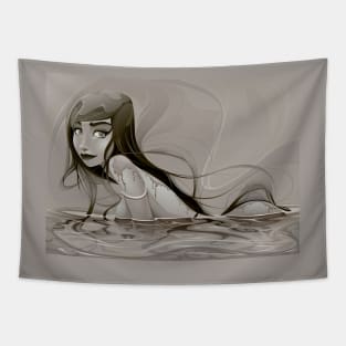 Woman in the water Tapestry