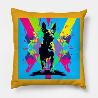 Rat Terrier Colorful Graphic Pillow