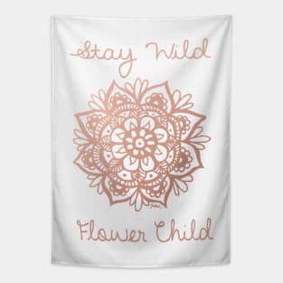 Stay Wild Flower Child Mandala Tapestry