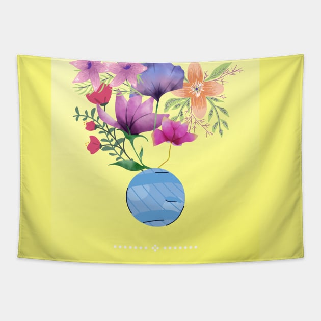 Flowers will save the world Tapestry by TrendySuisse