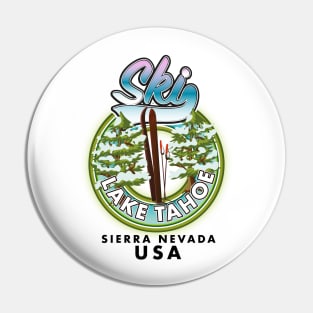 Ski Lake Tahoe Sierra Nevada USA Pin