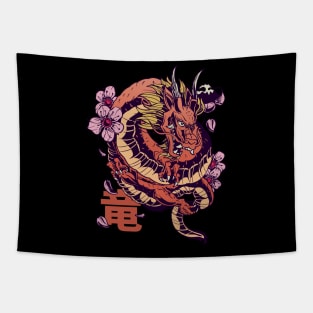 Japanese Dragon Tattoo Style Tapestry