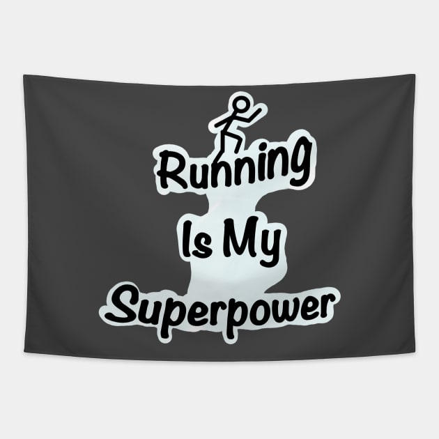 Running is my superpower Tapestry by Srichusa