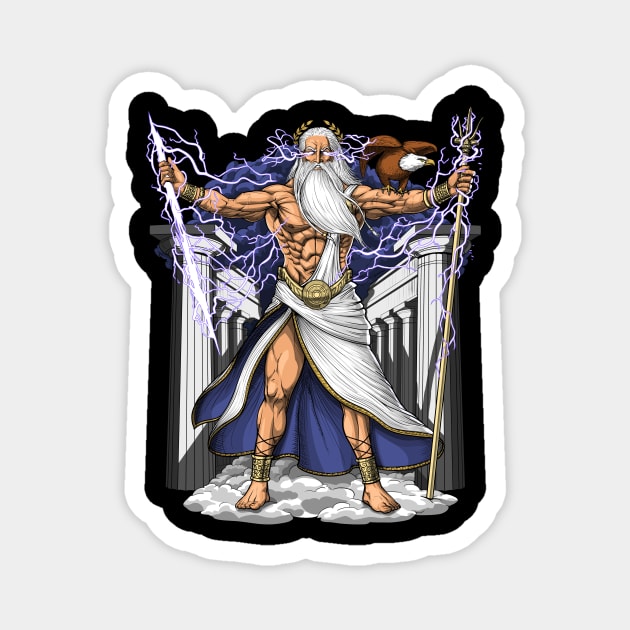 Greek God Zeus Magnet by underheaven