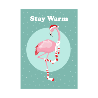 Christmas Cute Pink Flamingo T-Shirt