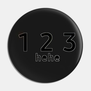 1 2 3, black Pin