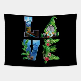 Love World Earth Day Planet Anniversary Tapestry