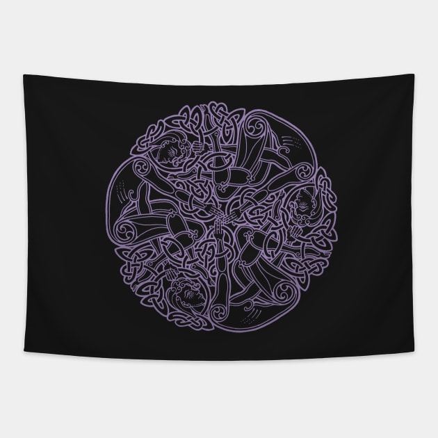 Celtic Triple Goddess - Purple Tapestry by Dysis23A