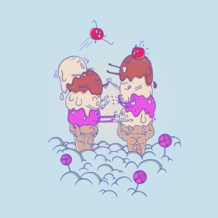 Ice Cream Chicken Fight T-Shirt
