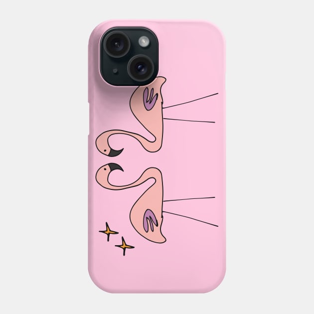 Atomic Flamingos Phone Case by bruxamagica