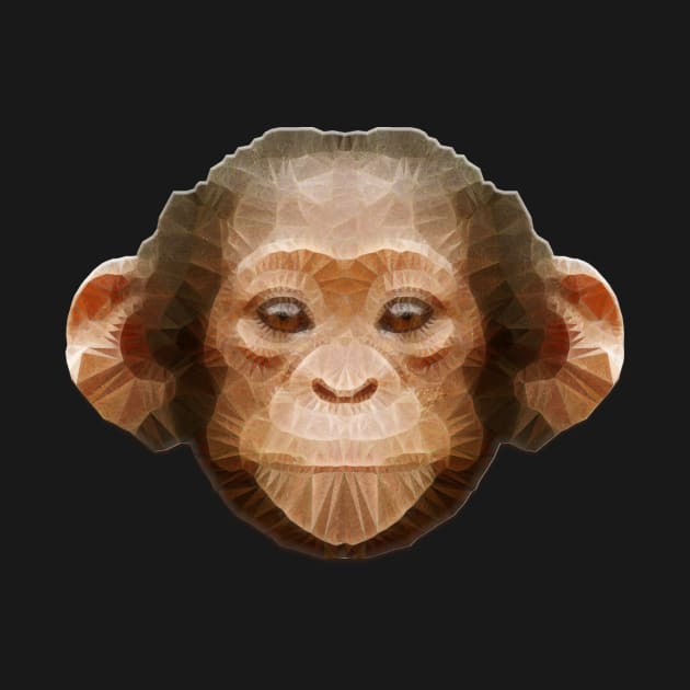 abstract chimpanzee by Ancello