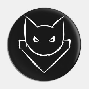 Cat Commander Tag (white) Pin