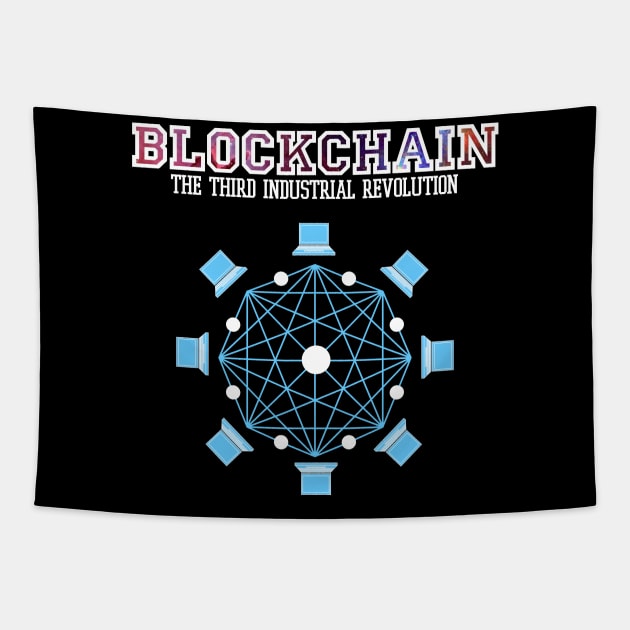 Cryptocurrency Blockchain Revolution Bitcoin Ethereum Shirt Tapestry by felixbunny