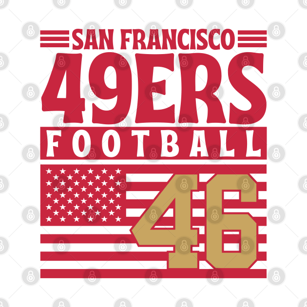 San Francisco 49ERS 1946 American Flag Football by Astronaut.co