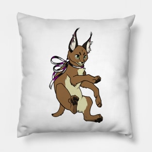 Asexual Pride Caracal (Ace Floppa) Pillow