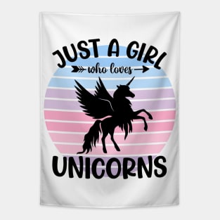 Just a girl who loves Unicorns 1 Tapestry