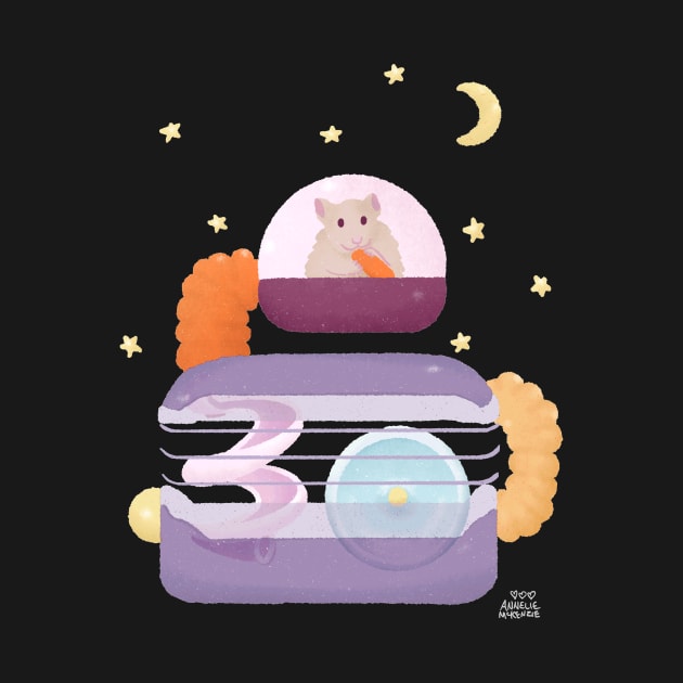 Cute Hamster in Space Cage by Annelie