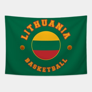 Lithuania Basketball Tapestry