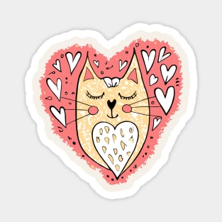 Cute Love Cat Magnet