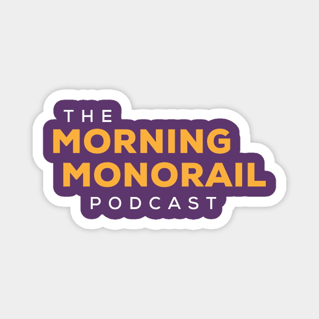 Morning Monorail Logo Yellow Text Only Magnet by MorningMonorail