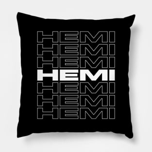 Mopar Hemi repeat - white print Pillow