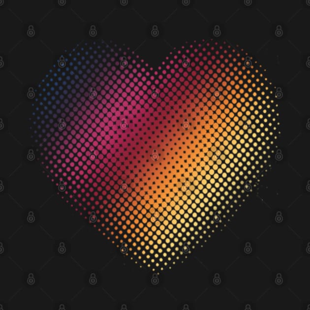 Linear Gradient on Halftone Heart (Bluestone) by jrbactor