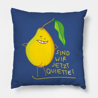 Funny quince with pun Pillow