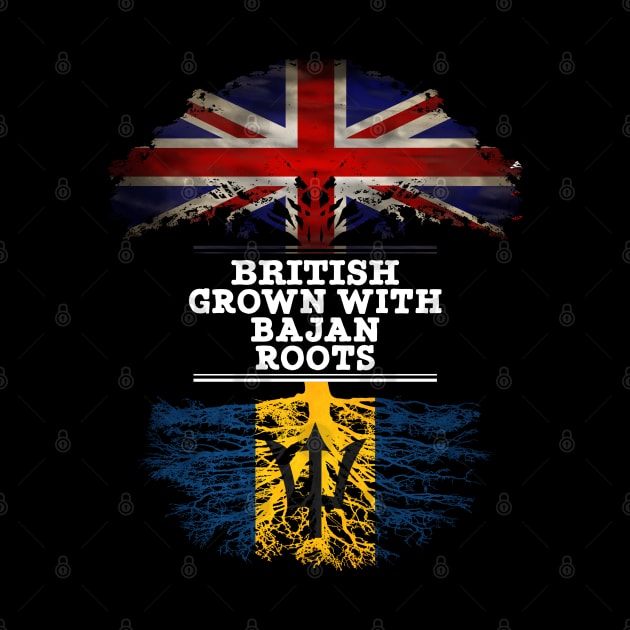 British Grown With Bajan Roots - Gift for Barbados With Roots From Bajan by Country Flags