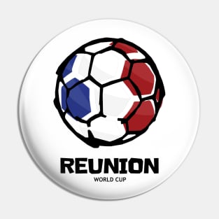 Reunion Football Country Flag Pin