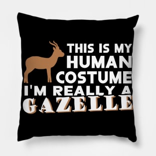 African gazelle costume print look saying Pillow