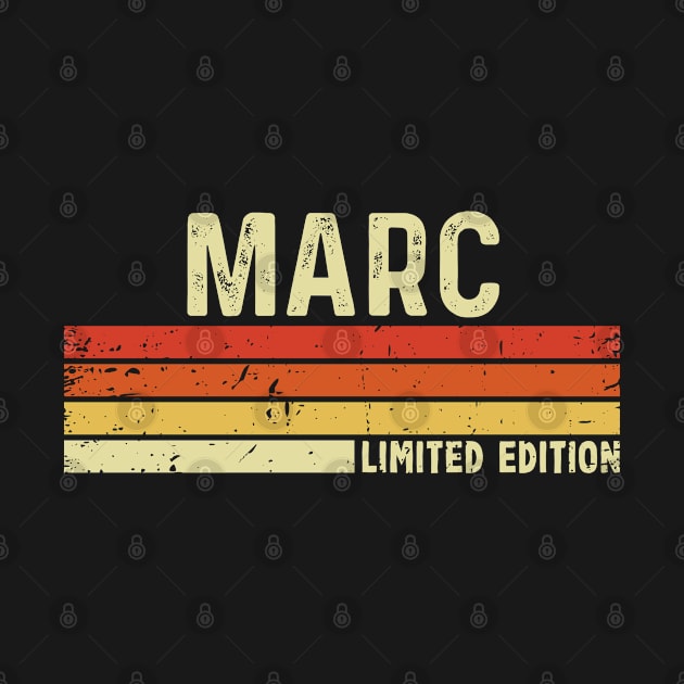 Marc First Name Vintage Retro Gift For Marc by CoolDesignsDz