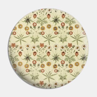 Daisy by William Morris, Vintage Textile Art Pin