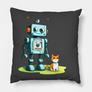 Cat and robot Pillow