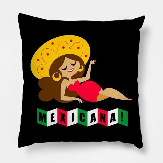 Mexicana Sombrero! Pillow by MEXOPOLIS