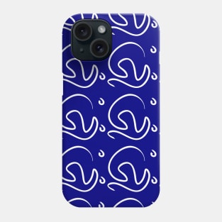 Background illustration blue wave, abctract, decorative design pattern Phone Case