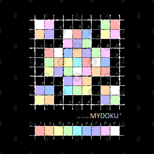 Mydoku_W101_001_006 _F: Sudoku, Sudoku coloring, logic, logic puzzle, holiday puzzle, fun, away from screen by Mydoku