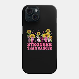 Breast Cancer Awareness Stronger Than Cancer Pink Ribbon Phone Case