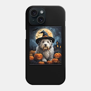 Aesthetic HalloweenOld English Sheepdog Witch Pumpkin Horror Nights Custom Phone Case