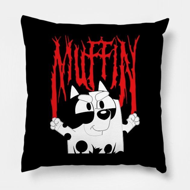 Muffin Bluey Metal Pillow by Rainbowmart